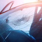 crack on car windscreen