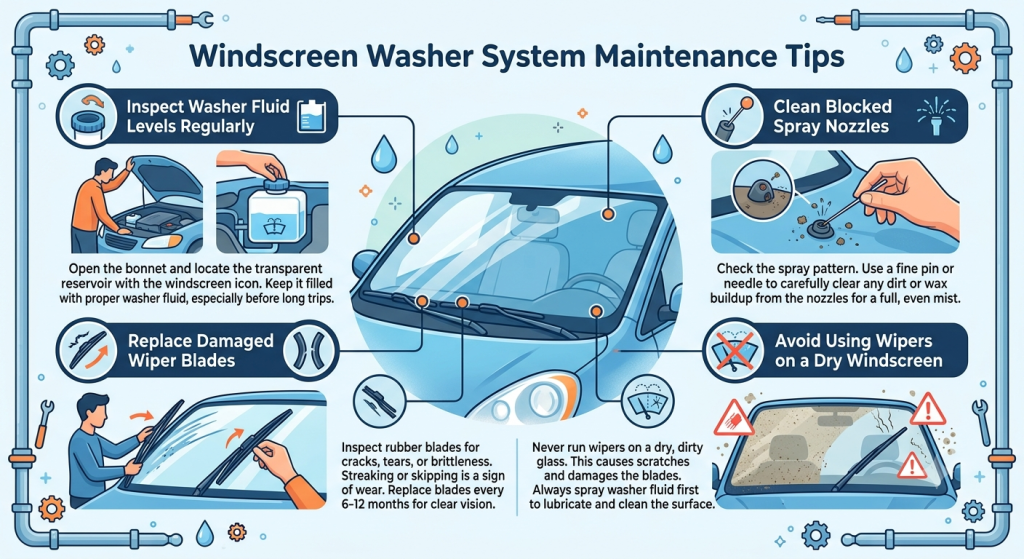 Windscreen Washer System Maintenance Tips